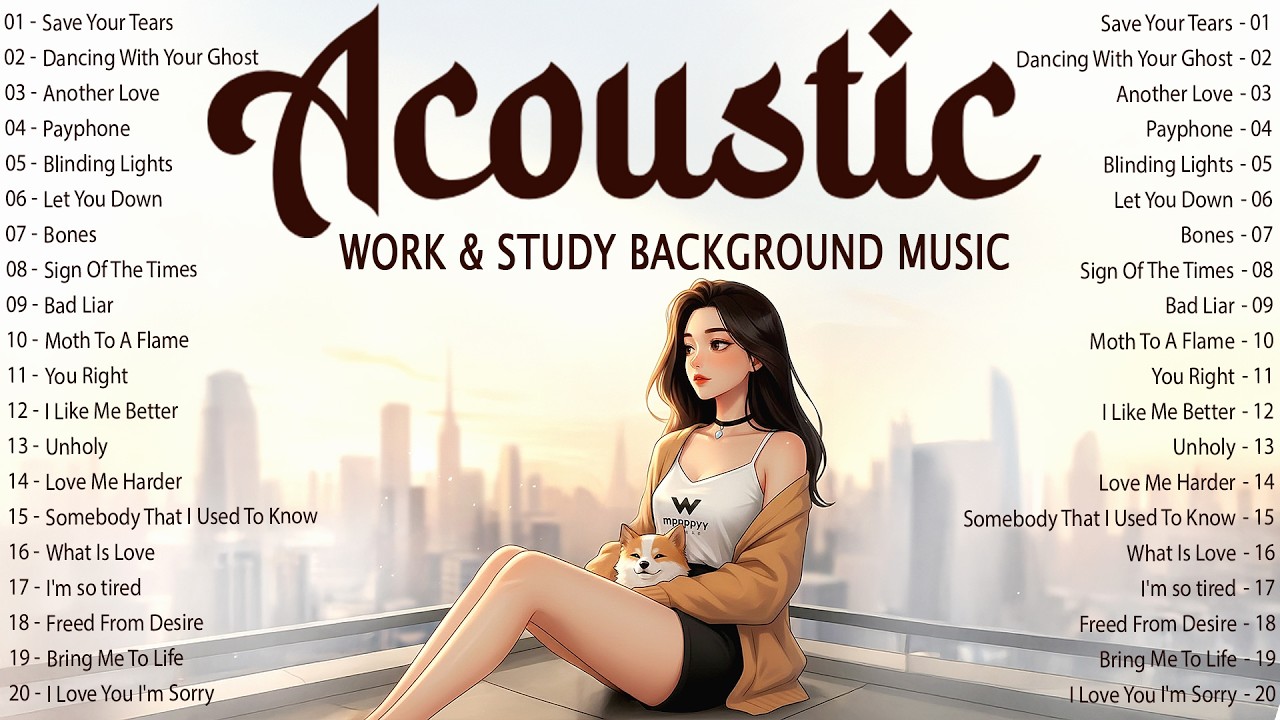 Best Relaxing Acoustic Songs With Lyrics 2026 🍃 Work & Study Background Music