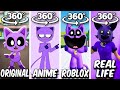 360° VR SMILING CRITTERS CATNAP POKEDANCE | Original vs Anime vs Roblox vs Real Life