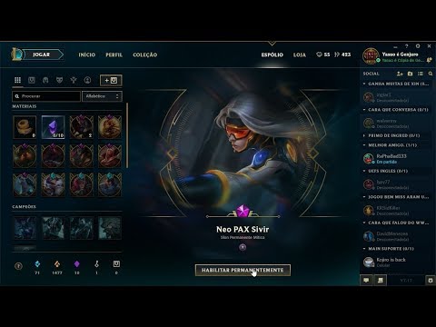 Forjando a Nova Skin Neo PAX Sivir com 10 Gemas...