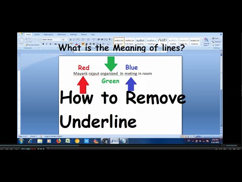 How To Remove Underline In Microsoft Word 2007 Remove Red Green And How To Remove Underline In Microsoft Word 2007 Remove Red Green And