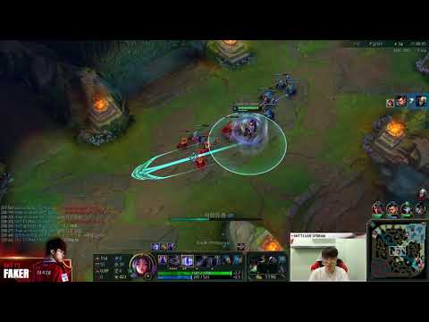 SKT T1 FAKER IRELIA VS KARTHUS MID // KOREAN GAMEPLAY PATCH 8.10