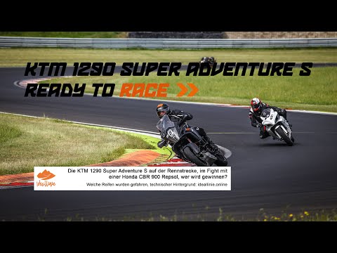 KTM 1290 Super Adventure S im Fight mit eine Repsol  Honda CBR 1000 Fireblade in Most