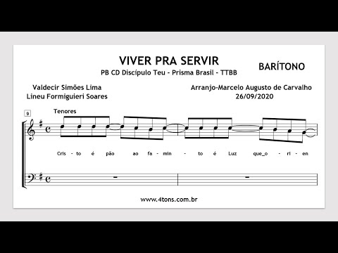 TTBB 0356 BT VIVER PRA SERVIR BARÍTONO MIDI