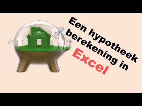 Excel - Berekenen van de maandelijkse hypotheeklast - ExcelXL.nl trainingen en workshops
