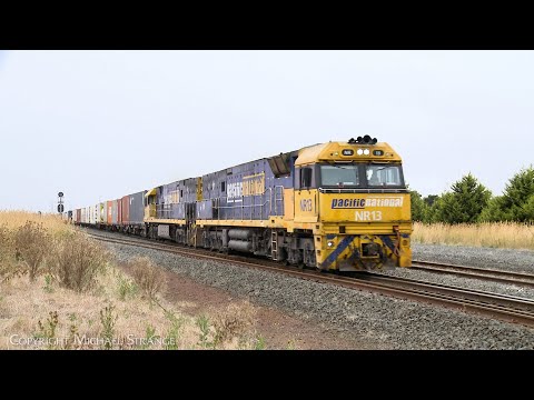 3PM7 Pacific National Container Train With NR13 & NR114 (20/1/2023) - PoathTV Australian Railways