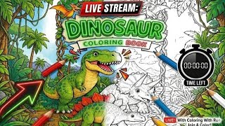 Download lagu Coloring Dinosaurs 🦖 From Our Brand NEW Amazon Coloring Book! (Relax   Chat with Ron!) mp3
