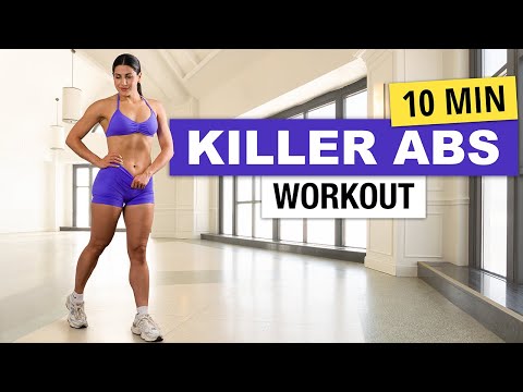 10 Minute POISED Ab Workout No Equipment | Brutal Ab Challenge