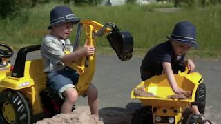 Rolly Toys Šľapací traktor CAT, čelný nakladač, zadná radlica, od 3 do 8 rokov, žltý