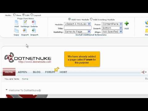 Tutorial: How to install an additional forum module in DotNetNuke | LayerOnline Web Hosting