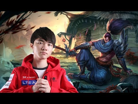 SKT Faker as Yasuo vs Karma mid S7 Ranked gameplay