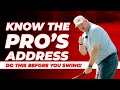 Pros Vs Ams GOLF SET UP And ADDRESSING THE BALL