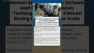 Undang Gelak Tawa! Momen Prabowo Bercanda 'Tantang' Siswa SMPN 4 Bekasi, Langsung Kuda-kuda Boxing
