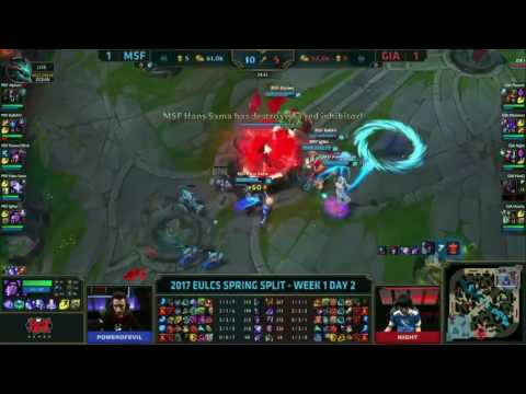 Misfits VS Giants  Game 3 Highlights 2017 EULCS Spring