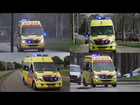Verschillende Ambulances met spoed in Oss