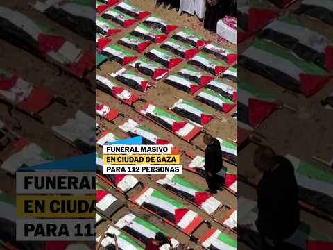 FUNERAL MASIVO en CIUDAD de GAZA para 112 personas #shorts