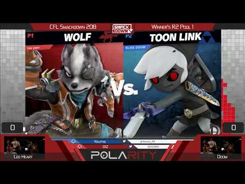 CFL Smackdown 208 Ultimate - LeoHeart (Wolf) vs DOOM (Toon Link) - Winners R2 Pool 1