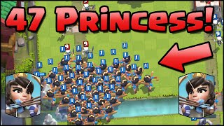 47 PRINCESSES! New World Record! Clash Royale - Most Princess on Map & NEW UPDATE CHANGES