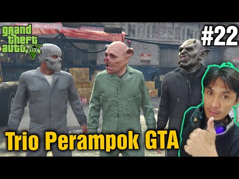 Misi Perampokan Di GTA 5 HADANG MOBIL UANG - GTA 5 - Part 22