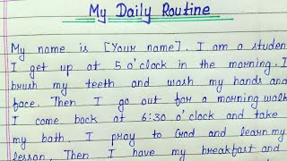 Essay on my daily routine in english || My daily routine essay writing