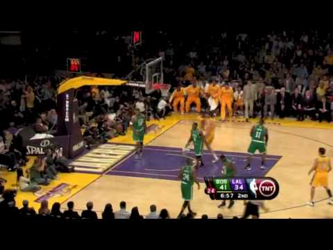 Ron Artest Dunk over Rasheed Wallace face vs Boston Celtics