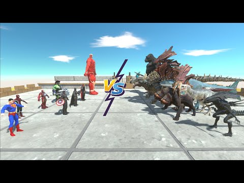 TEAM COLOSSAL TITAN VS TEAM MONSTER KING KONG - Animal Revolt Battle Simulator