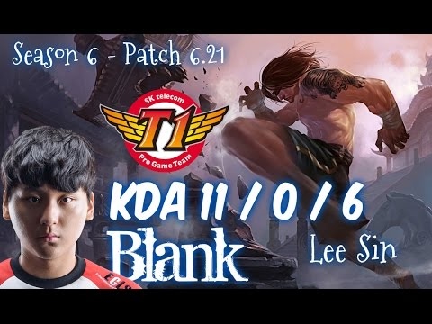 SKT T1 Blank LEE SIN vs OLAF Jungle - Patch 6.21 NA Ranked