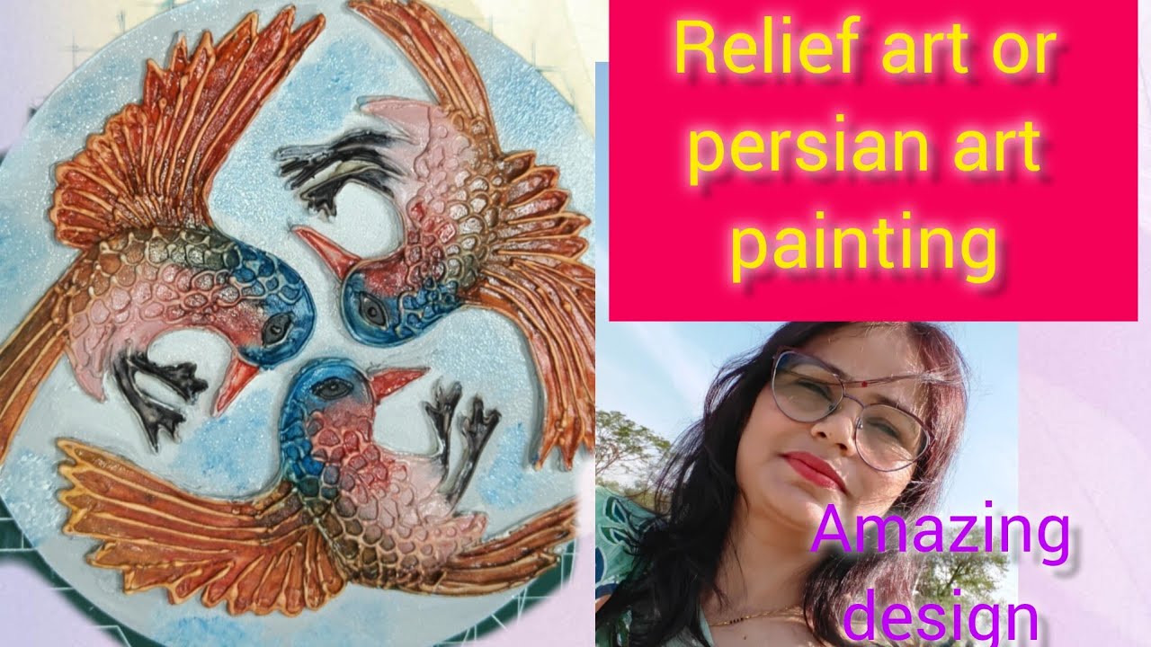 Relief art/persian art/3D art painting with marble#diy #shorts #youtube #relief #art #diy #painting