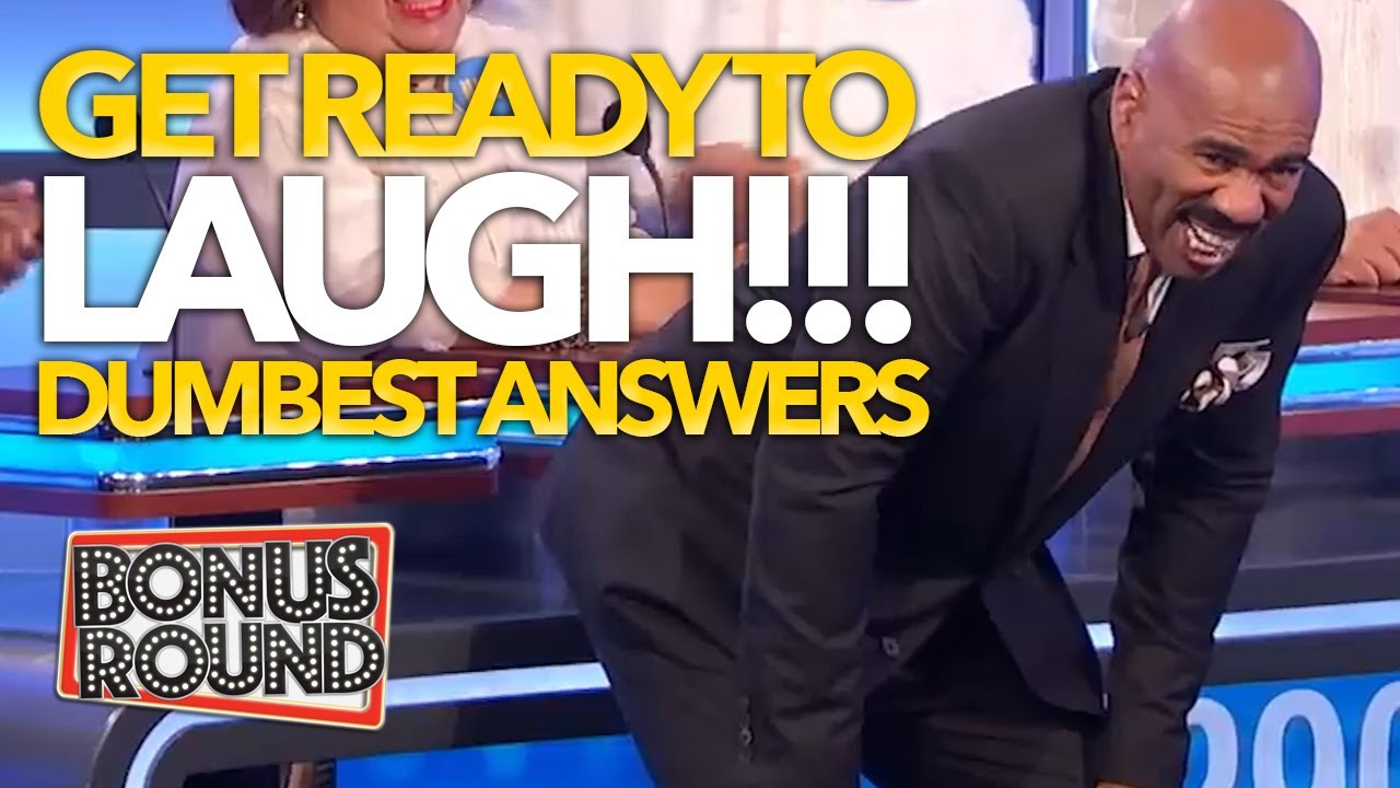 DUMBEST & FUNNIEST ANSWERS EVER ON FAMILY FEUD With Steve Harvey, Gino D'acampo &  Gerry Dee