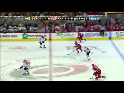 Joe Corvo PPG 3-2 April 13 2013 Boston Bruins vs Carolina Hurricanes NHL Hockey