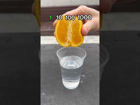 Quantas gotas de laranja deixa o suco mais gostoso? #experimento #suco #sucodelaranja #laranja