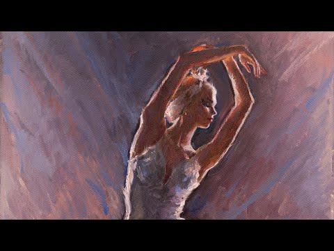 Создание живописной работы маслом на холсте "Танец"