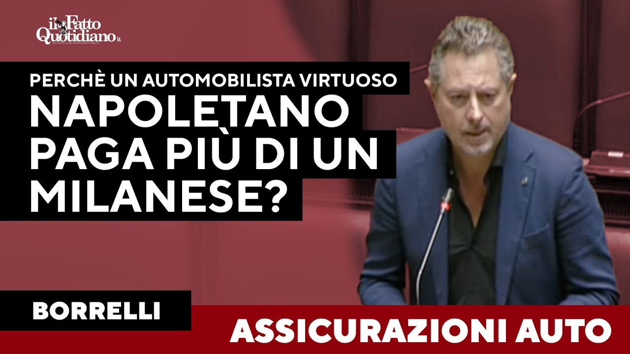 Borrelli: "Perché un automobilista virtuoso di Napoli paga più di uno di Milano? Colpiamo i pirati"