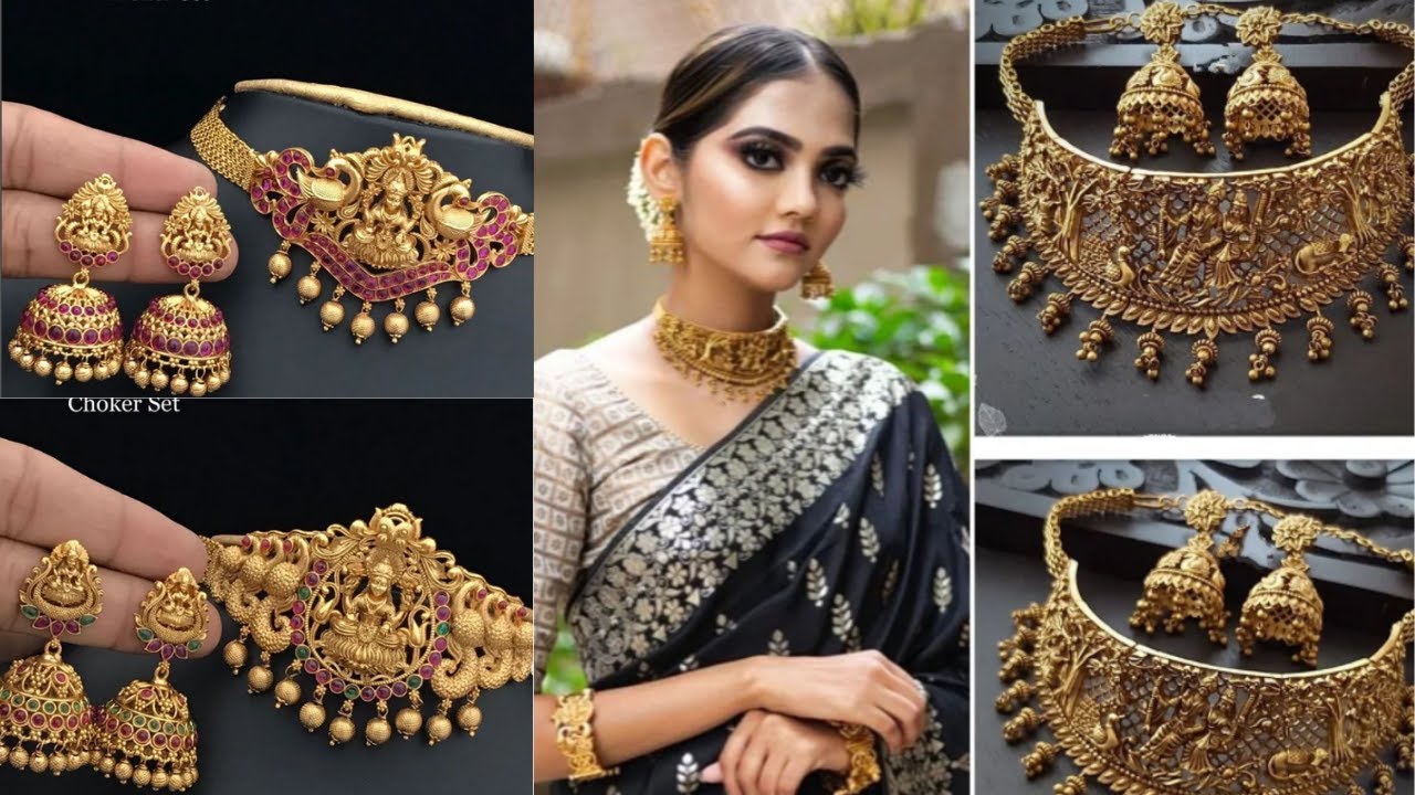 Watch video one gram gold choker necklace online l choker jewellery ll latest 2022 collection of chokers Now one gram gold choker necklace online l choker jewellery ll latest 2022 collection of chokers