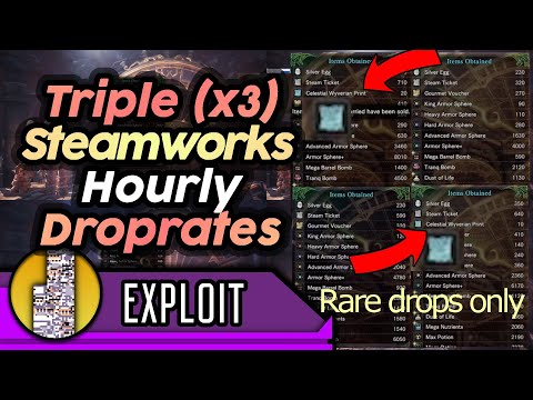 Optimal Steamworks Use - TRIPLE Your Celestial/Gold Droprates (per hour) | MHW Iceborne