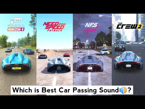 Car Passing Sound - Forza Horizon 4 vs The Crew 2 vs Need for Speed Heat vs Need for Speed Payback