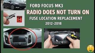 🚗 Ford Focus MK3 (2012-2018) Radio Not Working? Fuse Location & Replacement