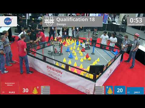 2018 VEXU Design Q18 - RUR3 vs JWU1 - 30 to 40