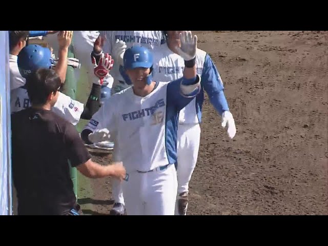 【ファーム】逆方向へ大きな一発!! ファイターズ・木村文紀の3ランホームランで1点差に!!  2023年8月24日 埼玉西武ライオンズ 対 北海道日本ハムファイターズ