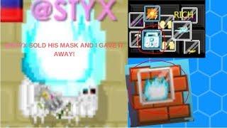 @STYX SOLD HIS MOD ITEM!? (NOT CLICKBAIT) - STYX MASK GIVEN AWAY!