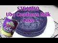STEAM UBE CONDENSED MILK CAKE | HOW TO MAKE NO BAKE UBE CONDENSE MILK CAKE | Super Easy lang