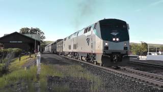 preview picture of video 'Amtrak Empire Builder #7 departing East Glacier Park, MT.'