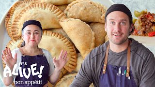 Download lagu Brad and Gaby Make Beef Empanadas | It's Alive | Bon Appétit mp3