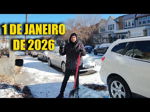 First day of 2026 in Philly with snow.