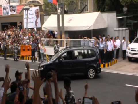 Travel Route from Apostolic Nunciature to University of Santo Tomas 1/18/2015