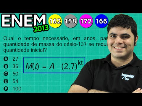 ENEM 2013 Mathematics #31 - Exponential Function, Logarithm and Percentage (with trick)