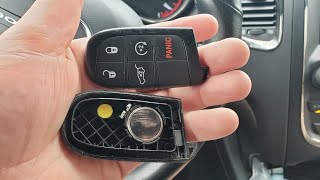 How to replace the SmartKey Key Fob remote BATTERY on a 2014-2020 Dodge Durango w/ push button start