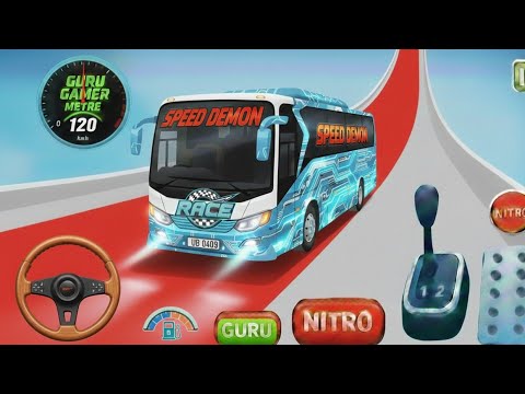 Crazy Bus Mega Ramp Impossible Racing - Bus Stunts Racing - Bus Simulator 3D -Android Gameplay
