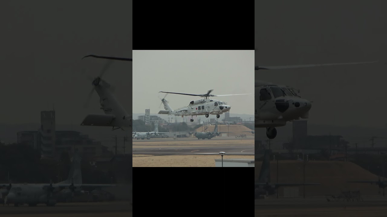 海上自衛隊ヘリSH-60K　ホバリングテストの様子（名古屋空港三菱）2026/2/27/