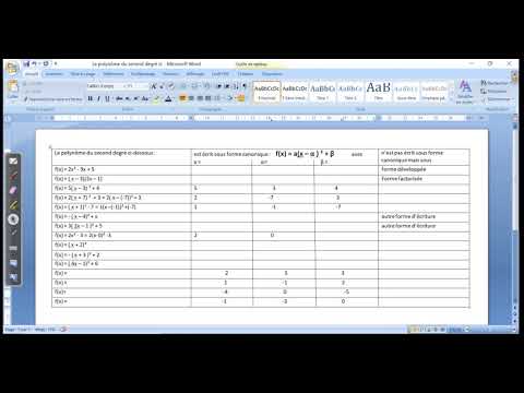 reconnaître une forme canonique( 1ère )