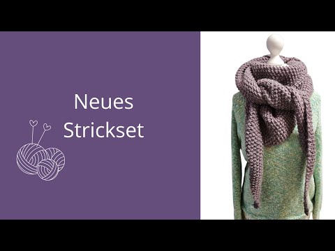 Dreieckstuch mit Perlmuster - Merino Big